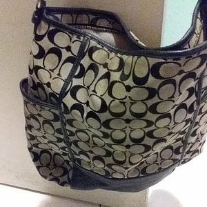 Coach black &gray crossbody